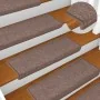 Alfombras de peldaños de escalera 15 uds marrón 65x21x4 cm by , Stair mats - Ref: Foro24-326196, Price: 67,28 €, Discount: %