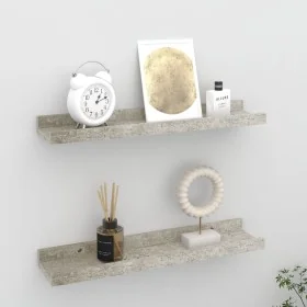 Estantes de pared 2 unidades gris hormigón 40x9x3 cm von , Regale und Regale - Ref: Foro24-326699, Preis: 17,61 €, Rabatt: %