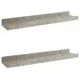 Estantes de pared 2 unidades gris hormigón 40x9x3 cm von , Regale und Regale - Ref: Foro24-326699, Preis: 17,61 €, Rabatt: %