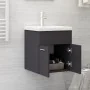 Mueble con lavabo madera de ingeniería gris by , Bathroom furniture - Ref: Foro24-3070813, Price: 114,99 €, Discount: %