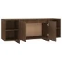 Mueble de TV madera de ingeniería marrón roble 130x35x50 cm de , Muebles TV - Ref: Foro24-813055, Precio: 93,99 €, Descuento: %