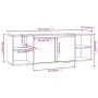Mueble de TV madera de ingeniería marrón roble 130x35x50 cm de , Muebles TV - Ref: Foro24-813055, Precio: 93,99 €, Descuento: %