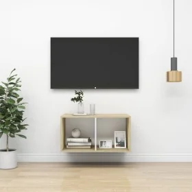 Mueble TV de pared madera contrachapada blanco roble 37x37x72cm von , TV-Möbel - Ref: Foro24-805476, Preis: 41,26 €, Rabatt: %