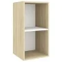 Mueble TV de pared madera contrachapada blanco roble 37x37x72cm von , TV-Möbel - Ref: Foro24-805476, Preis: 41,26 €, Rabatt: %