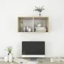 Mueble TV de pared madera contrachapada blanco roble 37x37x72cm von , TV-Möbel - Ref: Foro24-805476, Preis: 41,26 €, Rabatt: %