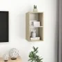 Mueble TV de pared madera contrachapada blanco roble 37x37x72cm von , TV-Möbel - Ref: Foro24-805476, Preis: 41,26 €, Rabatt: %