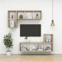 Mueble TV de pared madera contrachapada blanco roble 37x37x72cm von , TV-Möbel - Ref: Foro24-805476, Preis: 41,26 €, Rabatt: %