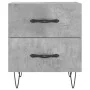 Mesita de noche madera ingeniería gris hormigón 40x35x47,5 cm de , Mesitas de noche - Ref: Foro24-827300, Precio: 45,60 €, De...