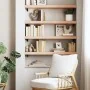 Estante de pared madera maciza roble sin tratar 100x30x(2-6) cm by , Shelves and shelves - Ref: Foro24-363562, Price: 73,06 €...