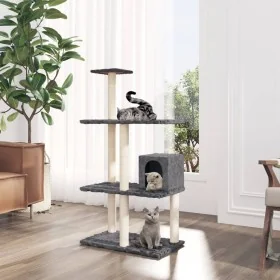 Rascador para gatos con postes de sisal gris oscuro 119 cm by , Cat furniture - Ref: Foro24-171520, Price: 46,08 €, Discount: %