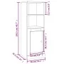 Aparador alto madera contrachapada roble humo 36x35,5x103,5 cm de , Aparadores - Ref: Foro24-816325, Precio: 65,51 €, Descuen...