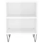 Mesita de noche madera de ingeniería blanco brillo 40x30x50 cm de , Mesitas de noche - Ref: Foro24-826784, Precio: 35,65 €, D...