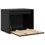 Armario de pared de madera maciza de pino negro 45x30x35 cm by , Shelves and shelves - Ref: Foro24-813443, Price: 46,74 €, Di...