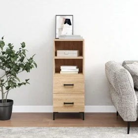 Aparador madera contrachapada color roble Sonoma 34,5x34x90 cm von , Sideboards - Ref: Foro24-828671, Preis: 66,60 €, Rabatt: %