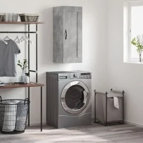 Armario de pared madera ingeniería gris hormigón 34,5x34x90 cm by , Sideboards - Ref: Foro24-830496, Price: 40,57 €, Discount: %