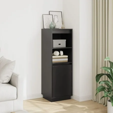 Aparador alto de madera maciza de pino negro 37x34x110 cm de , Aparadores - Ref: Foro24-813519, Precio: 77,62 €, Descuento: %