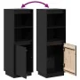 Aparador alto de madera maciza de pino negro 37x34x110 cm de , Aparadores - Ref: Foro24-813519, Precio: 77,62 €, Descuento: %