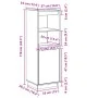 Aparador alto de madera maciza de pino negro 37x34x110 cm de , Aparadores - Ref: Foro24-813519, Precio: 77,62 €, Descuento: %