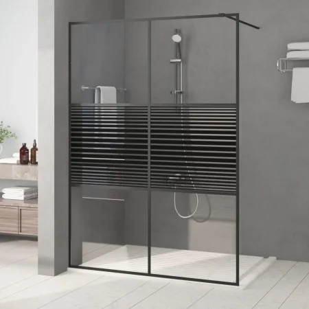 Mampara de ducha vidrio ESG transparente negro 140x195 cm von , Duschwände und Duschwände - Ref: Foro24-152149, Preis: 248,97...