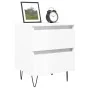 Mesita de noche madera contrachapada blanco brillo 40x35x50 cm de , Mesitas de noche - Ref: Foro24-826880, Precio: 60,19 €, D...