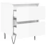 Mesita de noche madera contrachapada blanco brillo 40x35x50 cm de , Mesitas de noche - Ref: Foro24-826880, Precio: 60,19 €, D...