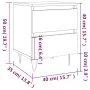 Mesita de noche madera contrachapada blanco brillo 40x35x50 cm de , Mesitas de noche - Ref: Foro24-826880, Precio: 60,19 €, D...
