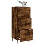 Aparador madera de ingeniería roble ahumado 34,5x34x90 cm by , Sideboards - Ref: Foro24-828625, Price: 74,52 €, Discount: %