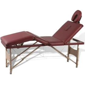 Mesa camilla de masaje de madera plegable de cuatro cuerpos rojos by , massage tables - Ref: Foro24-110094, Price: 169,19 €, ...
