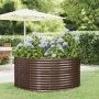 Jardinera acero con recubrimiento en polvo marrón 140x140x68 cm by , Pots and planters - Ref: Foro24-319090, Price: 50,67 €, ...