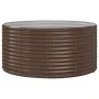 Jardinera acero con recubrimiento en polvo marrón 140x140x68 cm by , Pots and planters - Ref: Foro24-319090, Price: 50,67 €, ...