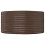 Jardinera acero con recubrimiento en polvo marrón 140x140x68 cm by , Pots and planters - Ref: Foro24-319090, Price: 50,67 €, ...
