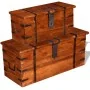 Set de baúles de almacenamiento de madera maciza 2 piezas by , Storage trunks - Ref: Foro24-244050, Price: 281,74 €, Discount: %