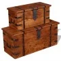 Set de baúles de almacenamiento de madera maciza 2 piezas by , Storage trunks - Ref: Foro24-244050, Price: 281,74 €, Discount: %