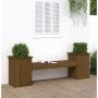 Banco con jardineras madera pino marrón miel 184,5x39,5x56,5 cm von , Gartenbänke - Ref: Foro24-825173, Preis: 146,36 €, Raba...
