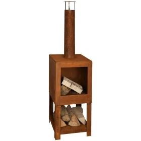Esschert Design Chimenea exterior con sitio para leña oxidada FF298 by , Chimneys - Ref: Foro24-421282, Price: 185,60 €, Disc...