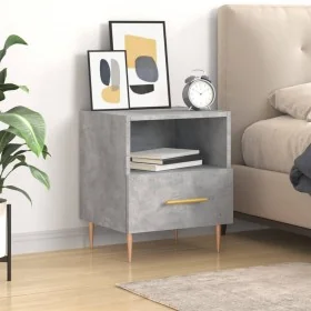 Mesita de noche madera ingeniería gris hormigón 40x35x47,5 cm by , Nightstands - Ref: Foro24-827412, Price: 41,33 €, Discount: %