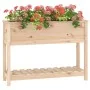 Jardinera con estante madera maciza de pino 111,5x34,5x81 cm de , Maceteros y jardineras - Ref: Foro24-823766, Precio: 87,64 ...