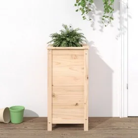Jardinera madera maciza de pino 40x40x78 cm by , Pots and planters - Ref: Foro24-825275, Price: 78,71 €, Discount: %