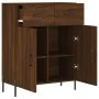 Aparador de madera de ingeniería marrón roble 69,5x34x90 cm de , Aparadores - Ref: Foro24-827995, Precio: 100,43 €, Descuento: %