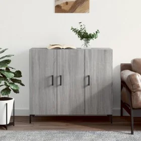 Aparador de madera de ingeniería gris Sonoma 90x34x80 cm de , Aparadores - Ref: Foro24-828114, Precio: 84,24 €, Descuento: %