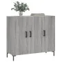 Aparador de madera de ingeniería gris Sonoma 90x34x80 cm by , Sideboards - Ref: Foro24-828114, Price: 84,24 €, Discount: %