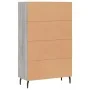 Aparador alto madera de ingeniería gris Sonoma 69,5x31x115 cm by , Sideboards - Ref: Foro24-828322, Price: 95,19 €, Discount: %