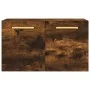 Armario de pared madera ingeniería roble ahumado 60x36,5x35 cm de , Taquillas y armarios de almacenamiento - Ref: Foro24-8300...