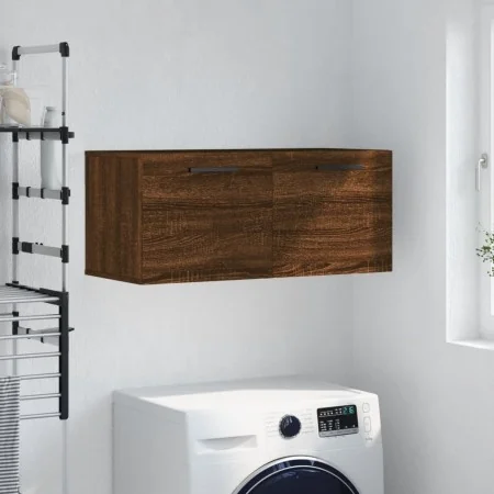 Armario de pared madera ingeniería marrón roble 80x36,5x35 cm de , Taquillas y armarios de almacenamiento - Ref: Foro24-83010...