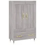 Aparador alto madera de ingeniería gris Sonoma 69,5x31x115 cm de , Aparadores - Ref: Foro24-830306, Precio: 70,29 €, Descuent...
