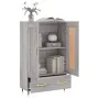 Aparador alto madera de ingeniería gris Sonoma 69,5x31x115 cm de , Aparadores - Ref: Foro24-830306, Precio: 70,29 €, Descuent...
