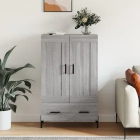 Aparador alto madera de ingeniería gris Sonoma 69,5x31x115 cm by , Sideboards - Ref: Foro24-830338, Price: 78,50 €, Discount: %