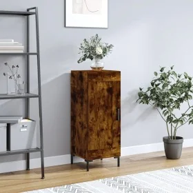 Aparador madera de ingeniería roble ahumado 34,5x34x90 cm by , Sideboards - Ref: Foro24-830449, Price: 63,13 €, Discount: %