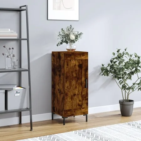 Aparador madera de ingeniería roble ahumado 34,5x34x90 cm de , Aparadores - Ref: Foro24-830449, Precio: 63,13 €, Descuento: %