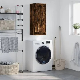Armario de pared madera ingeniería roble ahumado 34,5x34x90 cm by , Sideboards - Ref: Foro24-830505, Price: 48,24 €, Discount: %